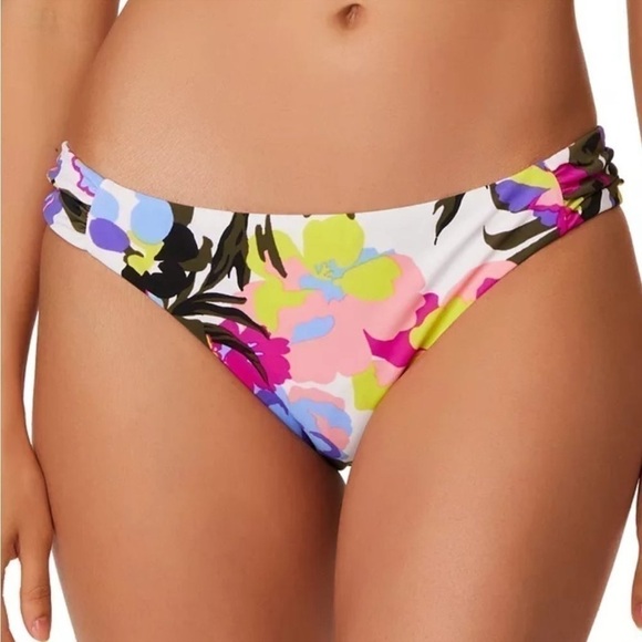Bar III Paradise Garden Tab-Side Hipster Bikini Bottom Multicolor New L - Picture 1 of 10